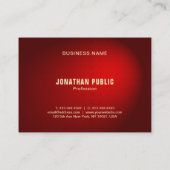 Carte De Visite Red Damask Elegant Premium Modèle de finition de s (Dos)