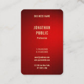 Carte De Visite Red Damask Gold Texte Modèle professionnel élégant (Dos)