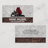 Carte De Visite Red Dump Truck | Concrete and Dirt (Devant / Derrière)