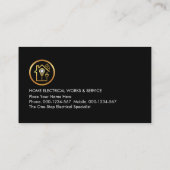 Carte De Visite Red Electric Lightning Powers Your Name (Dos)