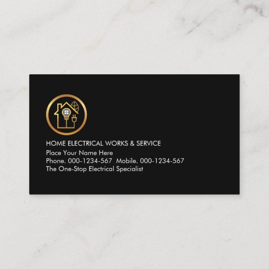 Carte De Visite Red Electric Lightning Powers Your Name (Dos)