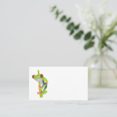 CARTE DE VISITE RED EYED TREE FROG (Debout devant)