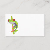 CARTE DE VISITE RED EYED TREE FROG (Dos)