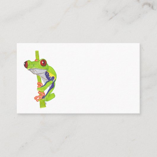 CARTE DE VISITE RED EYED TREE FROG (Devant)