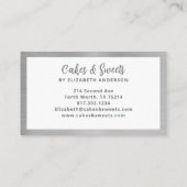 Carte De Visite Red Floral Cake Mixer Bakery Business Card (Dos)