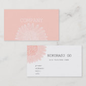 Carte De Visite RED flower (Devant / Derrière)