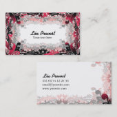 Carte de visite Red flowers (Devant / Derrière)