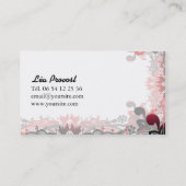 Carte de visite Red flowers (Dos)