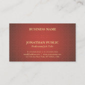 Carte De Visite Red Gold Elegant Damask Elite Professional Luxe (Dos)