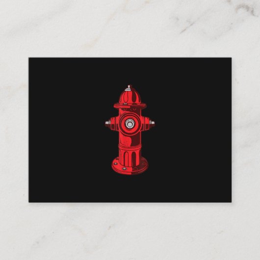 Carte De Visite Red Graphic Fire Hydrant Pompier Cadeaux de travai (Devant)