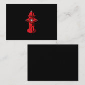 Carte De Visite Red Graphic Fire Hydrant Pompier Cadeaux de travai (Devant / Derrière)