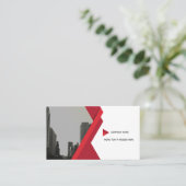 Carte De Visite Red Grey Business Modern Card (Debout devant)