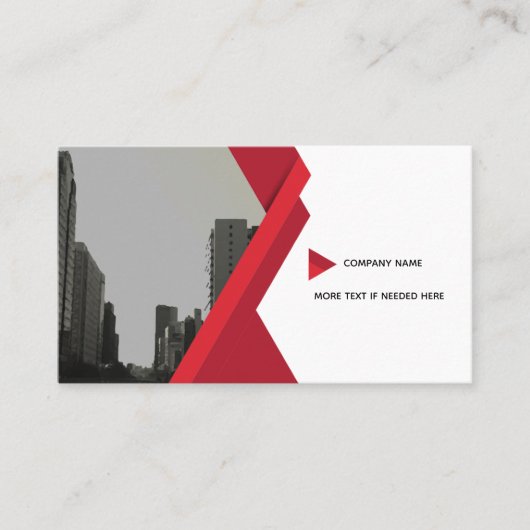 Carte De Visite Red Grey Business Modern Card (Devant)