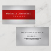 Carte de visite Red Grey Creative Manager (Devant / Derrière)