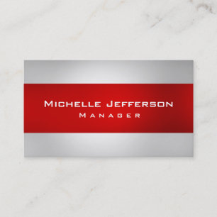 Carte de visite Red Grey Creative Manager