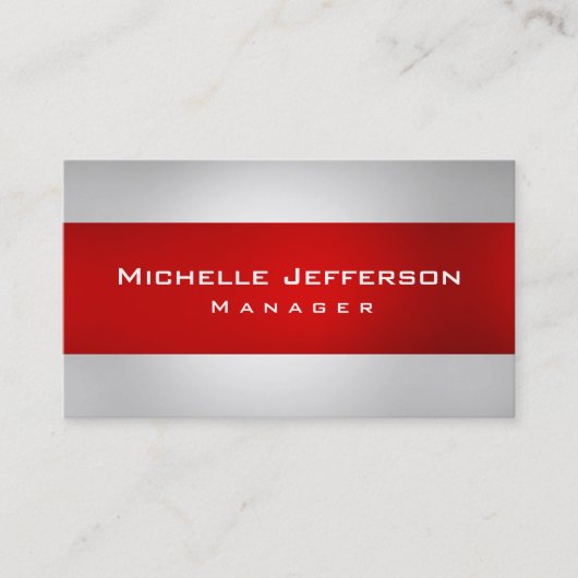 Carte de visite Red Grey Creative Manager (Devant)