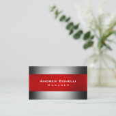 Carte de visite Red Grey Creative Manager (Debout devant)