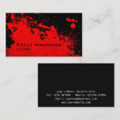 Carte de visite Red Grunge (Devant / Derrière)