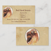 Carte De Visite Red Hawk Custom Business Bird of Prey (Devant / Derrière)