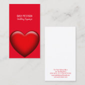 Carte De Visite Red Heart 3D (Devant / Derrière)