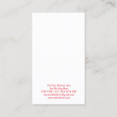 Carte De Visite Red Heart 3D (Dos)