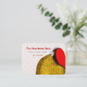 Carte de visite Red Heart Bee (Debout devant)