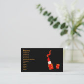 Carte De Visite Red Heart Lipstick Pop Art Design (Debout devant)