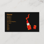 Carte De Visite Red Heart Lipstick Pop Art Design (Devant)