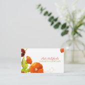 Carte De Visite Red Hollyhocks (Debout devant)