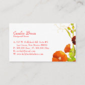 Carte De Visite Red Hollyhocks (Dos)