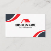 Carte De Visite Red House Roof Modern Real Estate Agent (Devant)