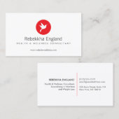 Carte De Visite Red Hummingbird Logo Soins de santé, Naturopath (Devant / Derrière)