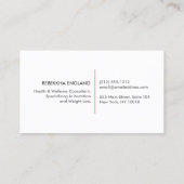 Carte De Visite Red Hummingbird Logo Soins de santé, Naturopath (Dos)