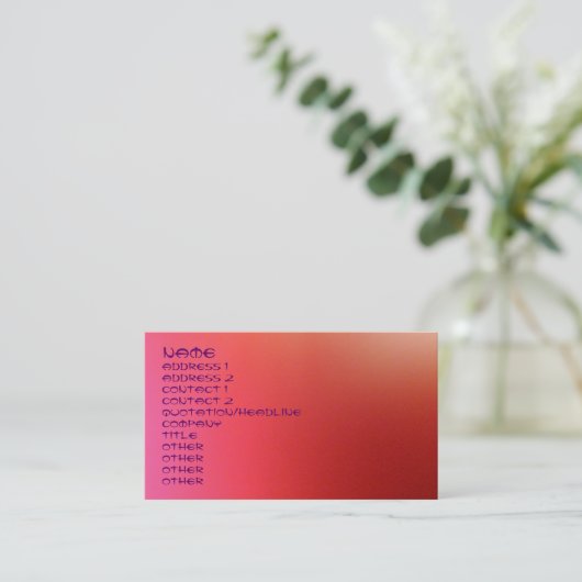 Carte de visite Red Lights (Debout devant)