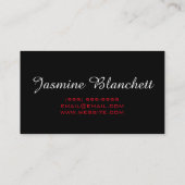 Carte De Visite Red Lips Make Up Artist Cosmetology Beauté (Dos)