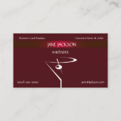 Carte De Visite Red Martini Cocktail Bartender Modèle (Devant)