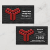 Carte de visite Red Metal Grunge (Devant / Derrière)