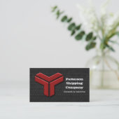 Carte de visite Red Metal Grunge (Debout devant)