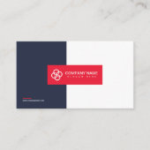 Carte De Visite Red Modern Simple Professional Code QR Scannable (Devant)