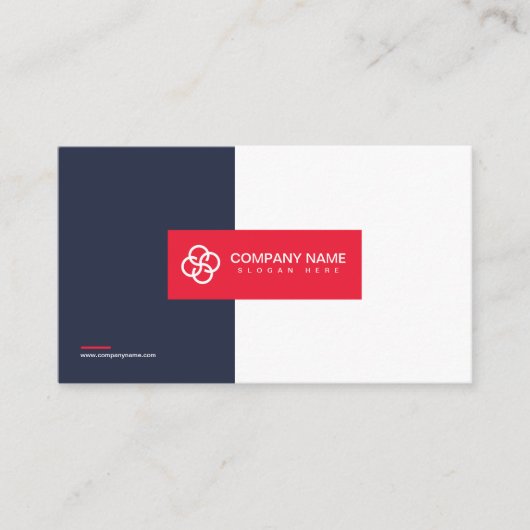 Carte De Visite Red Modern Simple Professional Code QR Scannable (Devant)