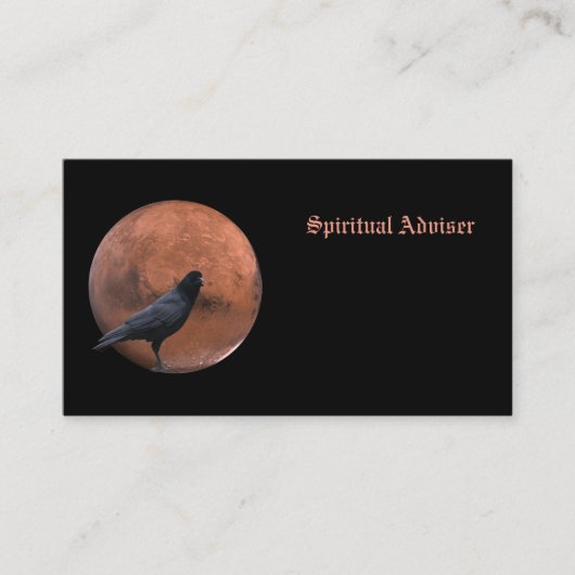 Carte De Visite Red Moon Raven (Devant)