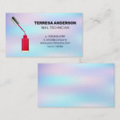 Carte De Visite Red Nail Polonais et Brush | Pastel Blend (Devant / Derrière)