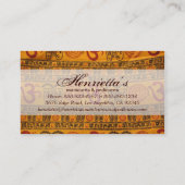 Carte De Visite Red Orange Om Motif religieux indien (Dos)