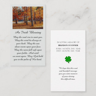 Carte De Visite Red Orange Yellow Green Heartfelt Condolences