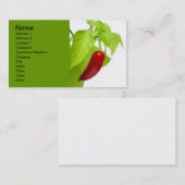 Carte De Visite Red pepper (homonymie) (Devant / Derrière)