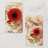 Carte De Visite Red Poppy (Devant / Derrière)