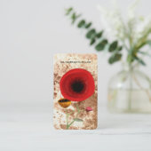 Carte De Visite Red Poppy (Debout devant)