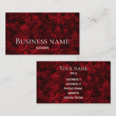 Carte De Visite Red professionnel grunge standard (Devant / Derrière)