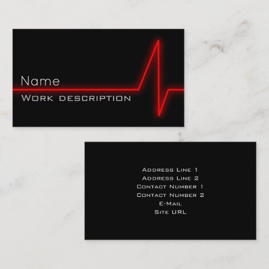 Carte de visite Red Pulse (Devant / Derrière)