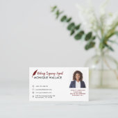 Carte De Visite RED QUILL PEN Services professionnels de photograp (Debout devant)